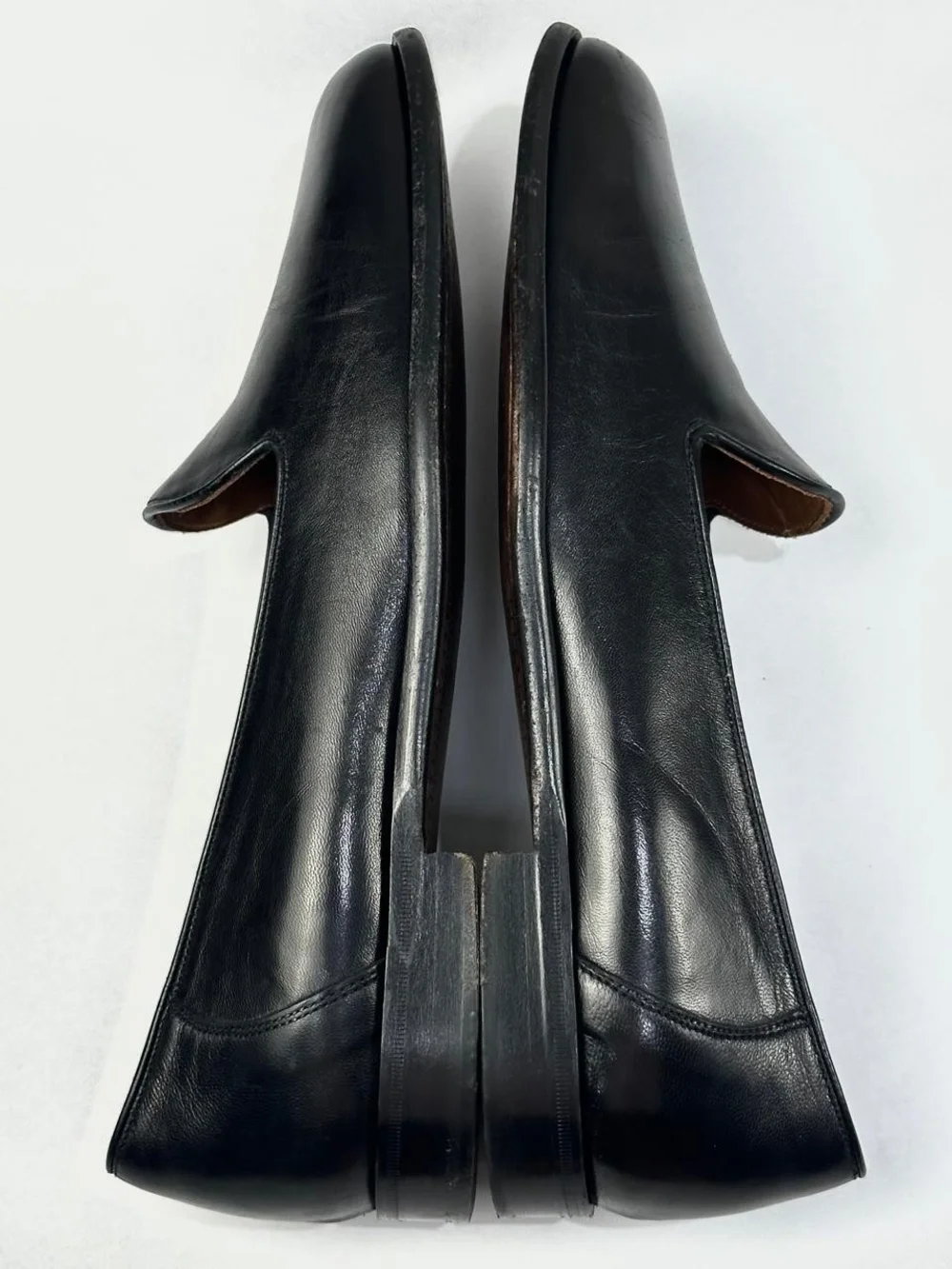 Bragano Cole Haan Italian Mens 10.5 N Black Leather Venetians Slip On Loafers